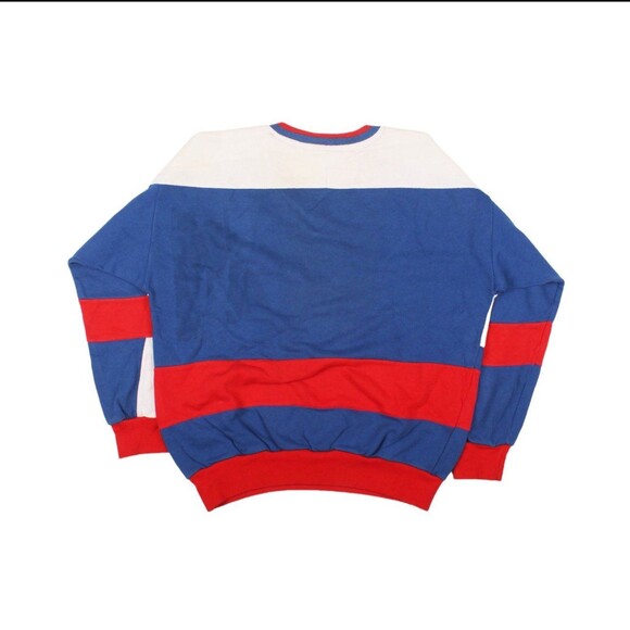 Adidas Vintage Retro 80s 90s Sweatshirt Sweater Big Logo Red Blue White Size XL - Picture 3 of 9